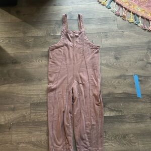Urban Outfitters Out from Under Purple Brown Overall Jumpsuit